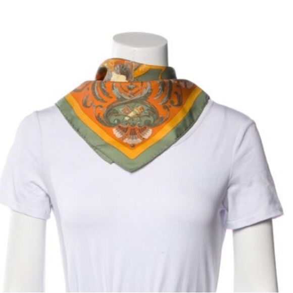 HERMES Silk Zingaro Pocket Square Scarf - Picture 1 of 11